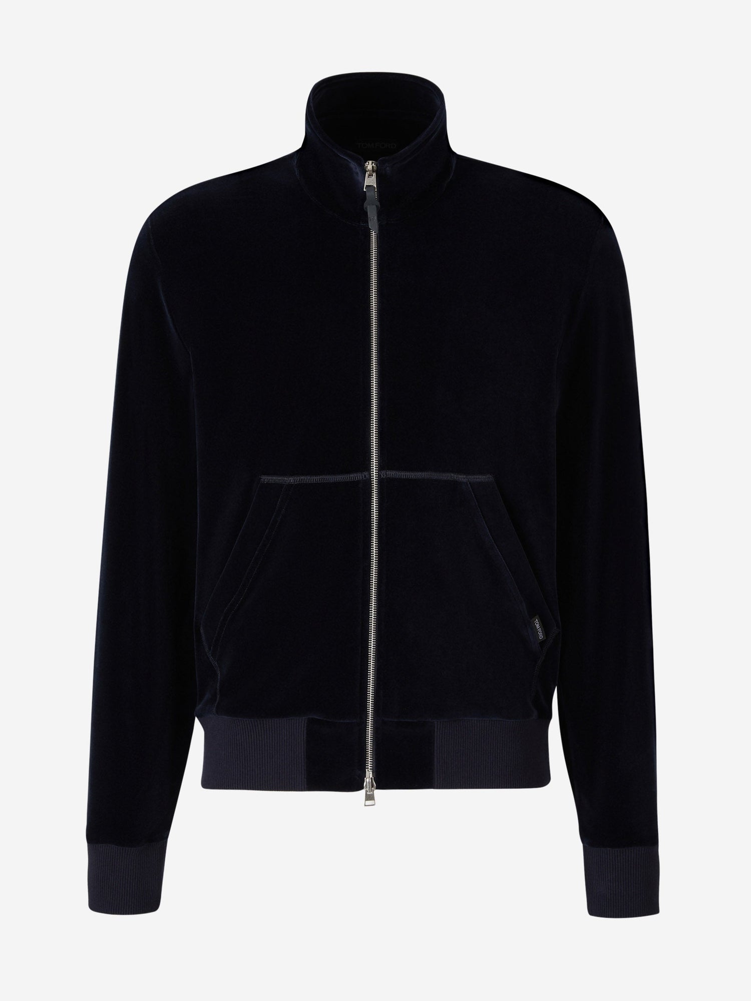 Outlet online Tom Ford Hombre Sudadera Cremallera Terciopelo color Azul Noche sku 545-001373 01 - Foto 1