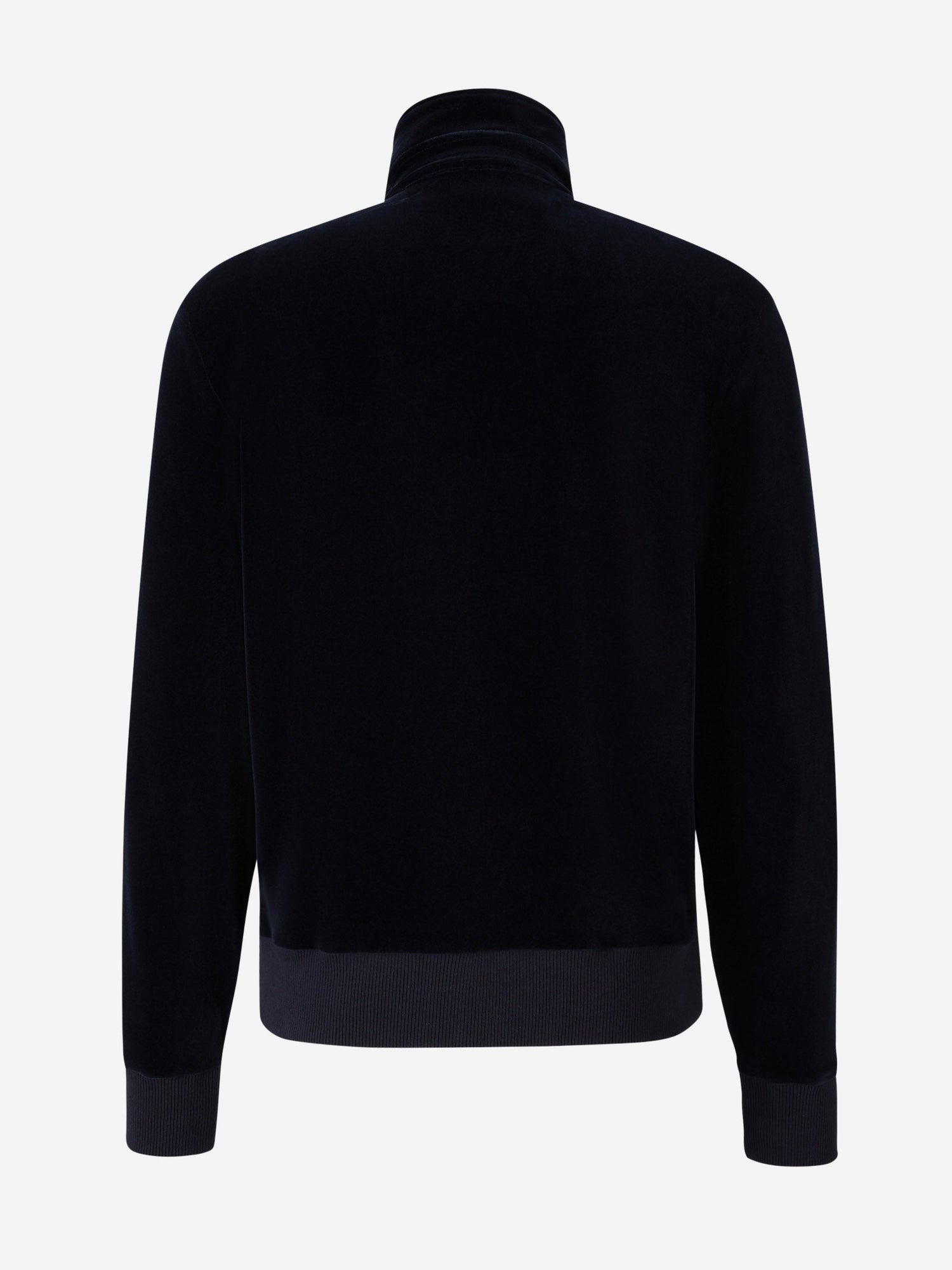 Outlet online Tom Ford Hombre Sudadera Cremallera Terciopelo color Azul Noche sku 545-001373 01 - Foto 2