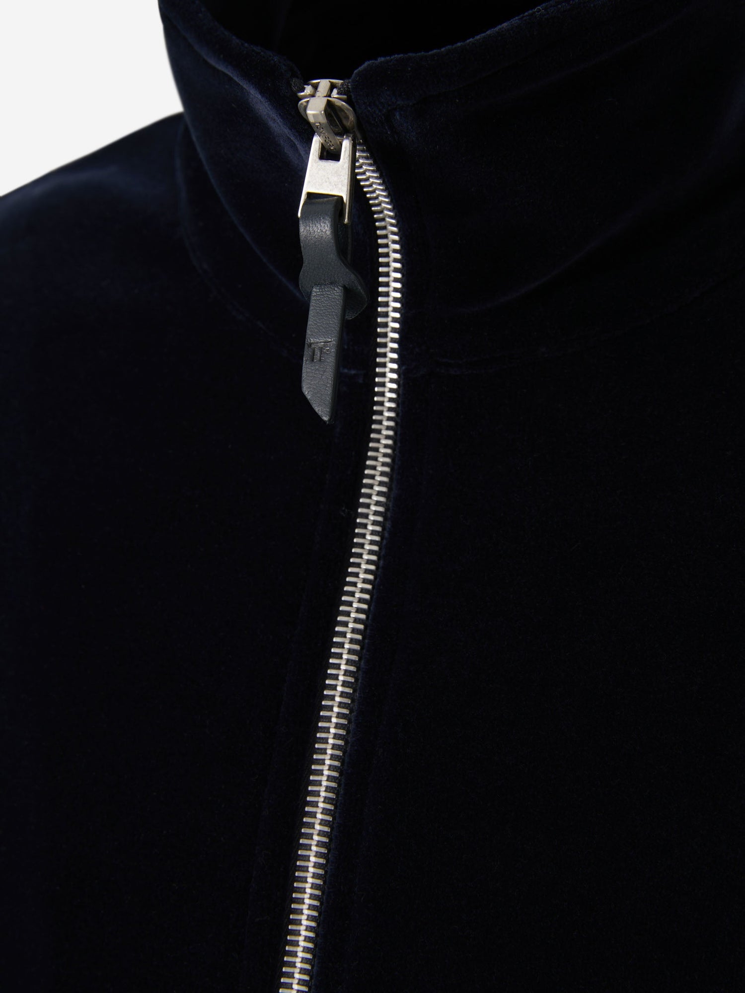 Outlet online Tom Ford Hombre Sudadera Cremallera Terciopelo color Azul Noche sku 545-001373 01 - Foto 3