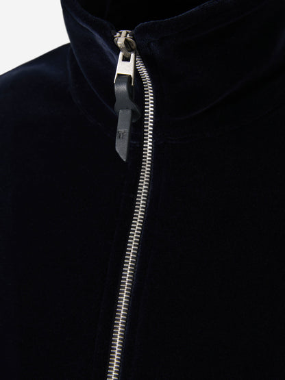 Outlet online Tom Ford Hombre Sudadera Cremallera Terciopelo color Azul Noche sku 545-001373 01 - Foto 3