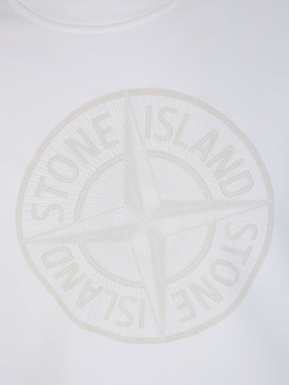 Stone Island Sudadera Logo Parche color Blanco sku 545-001438 02 - Foto 3