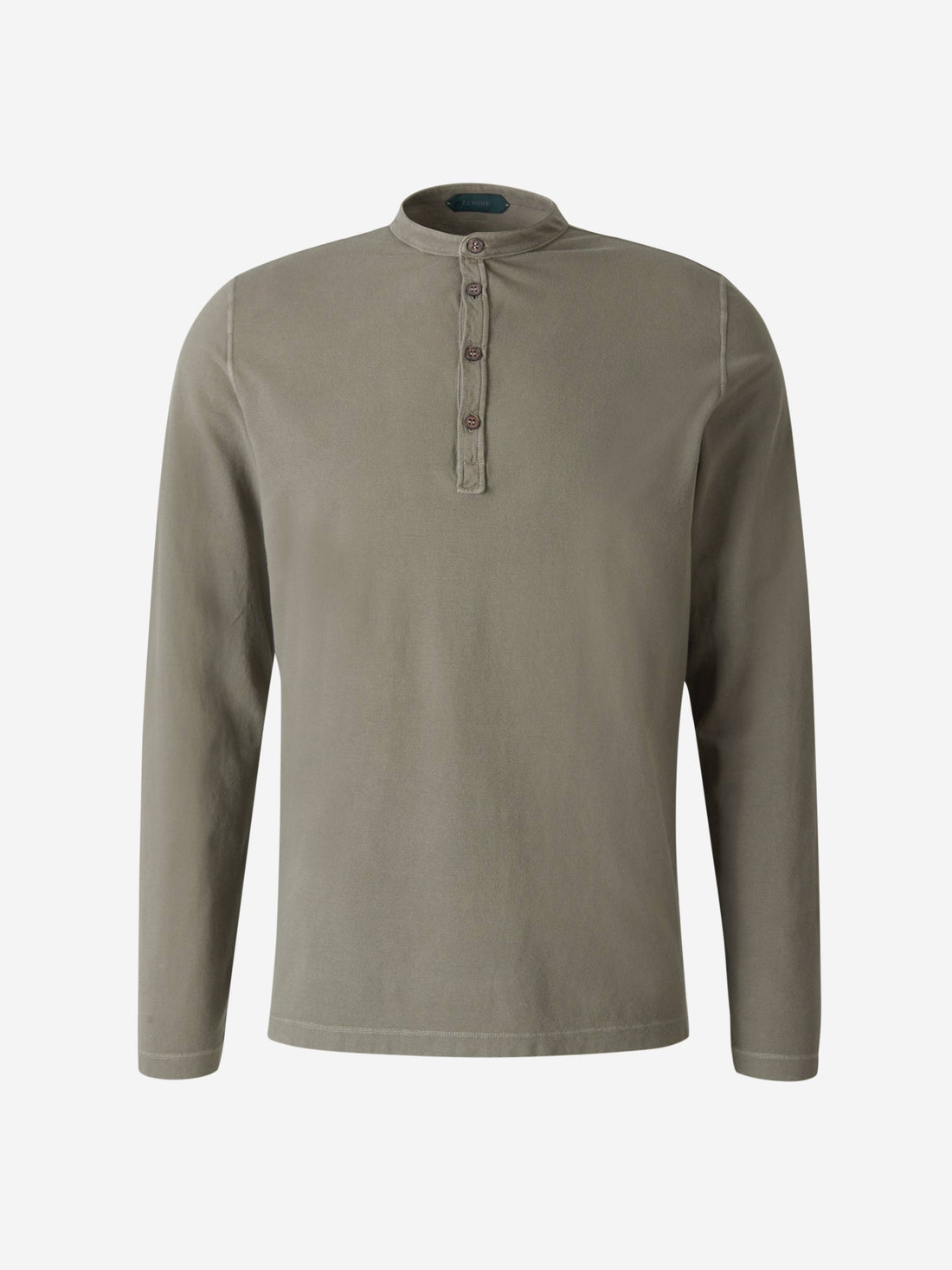 Zanone Camiseta Abotonada Algodón color Verde Militar sku 551-000296 02 - Foto 1