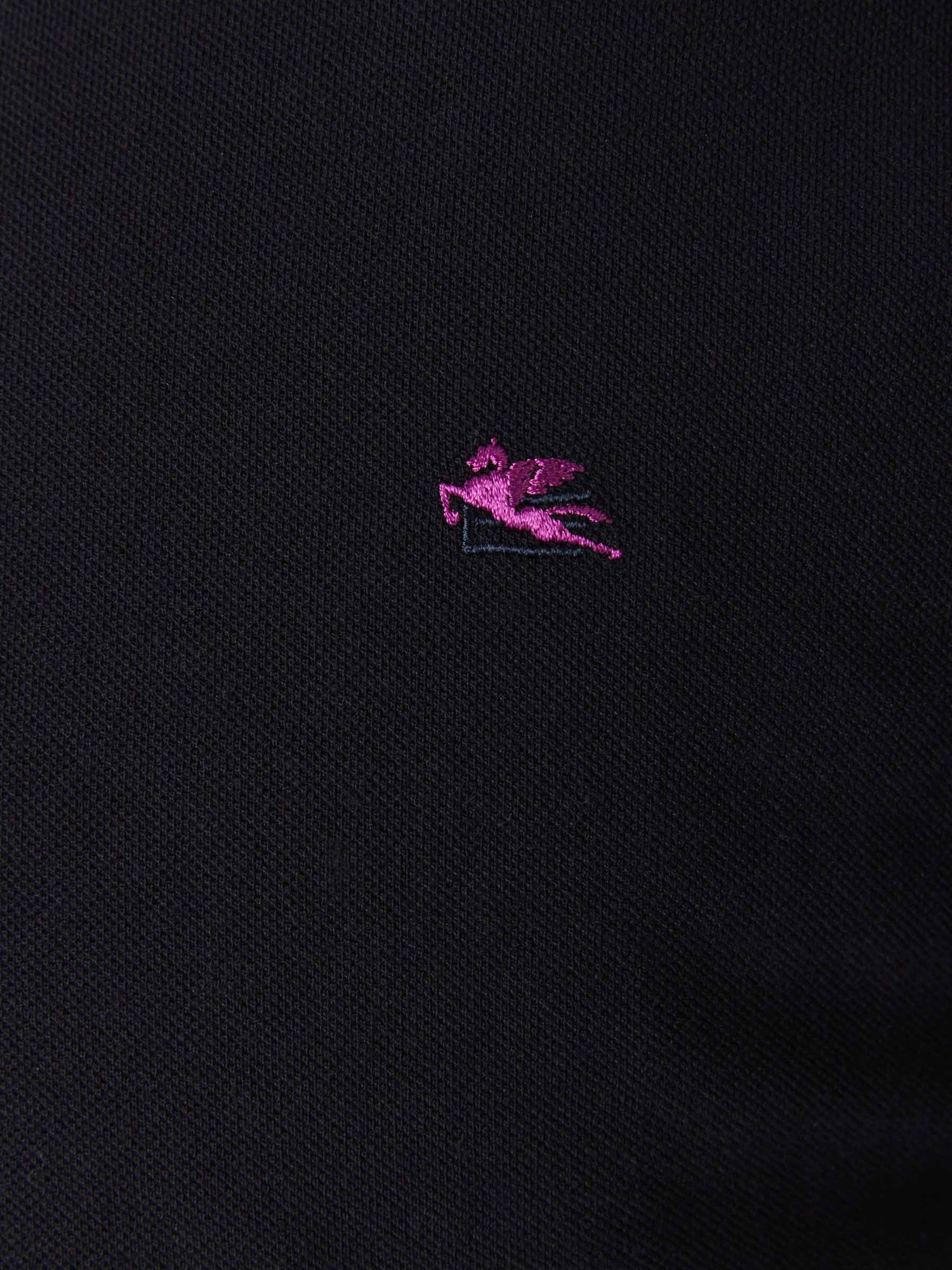 Etro Polo Logo Bordado color Negro sku 551-000301 01 - Foto 4