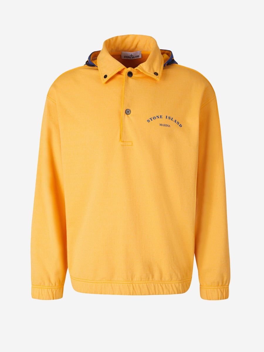 Stone Island Sudadera Capucha Bicolor color Naranja Claro sku 551-000343 01 - Foto 4