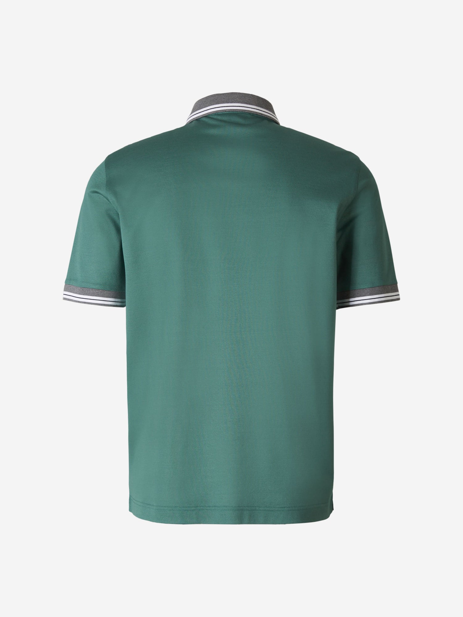 Gran Sasso Polo Piqué Bicolor Cremallera color Verde Oscuro sku 552-001223 04 - Foto 2