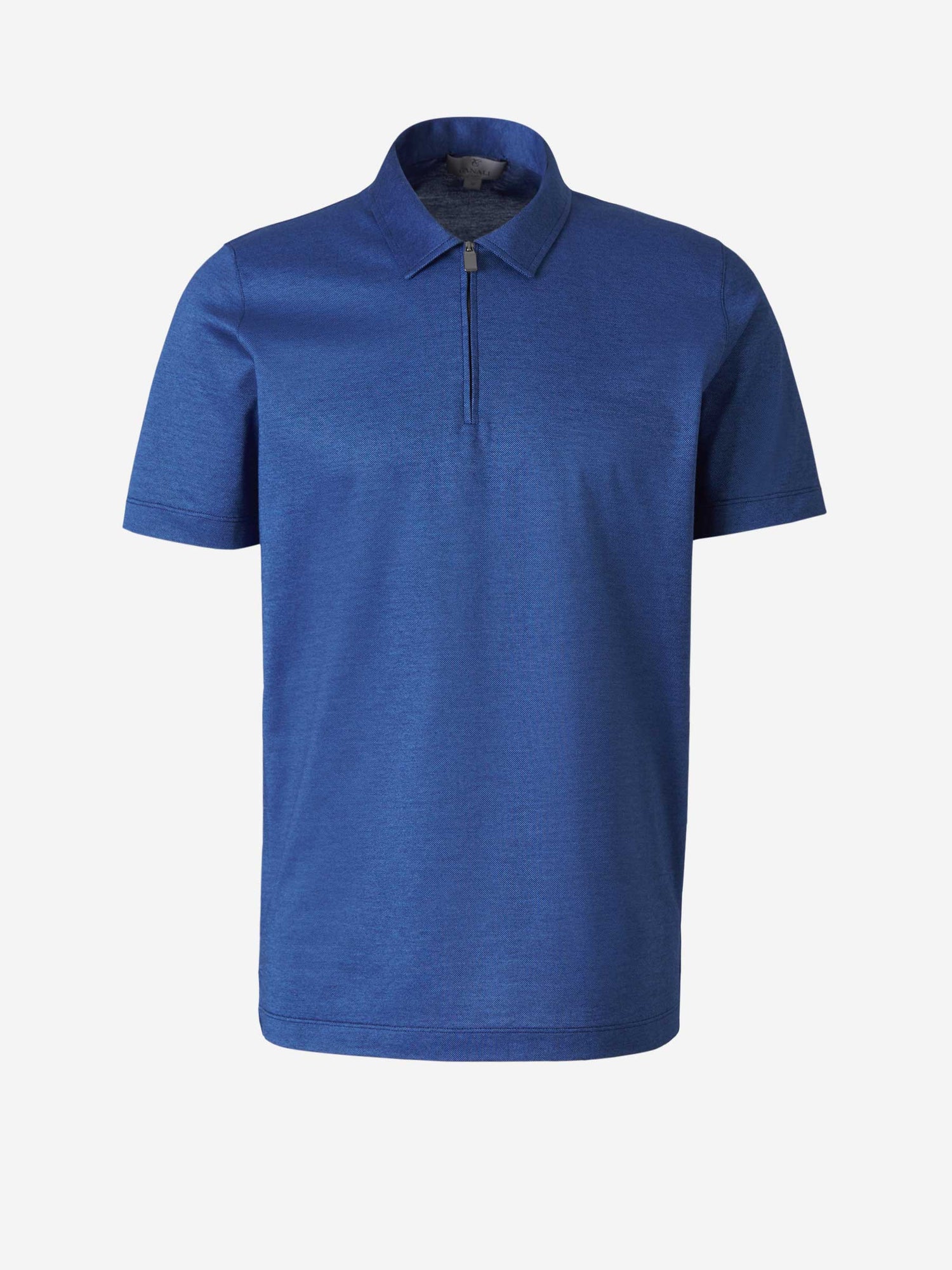 Canali Polo Cremallera Algodón color Azul Marino sku 552-001242 02 - Foto 4