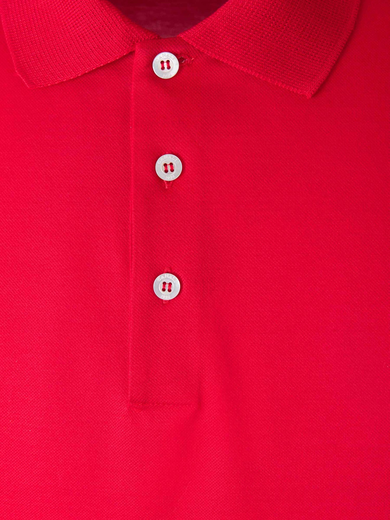Canali Polo Piqué Algodón color Rojo sku 552-001255 01 - Foto 3