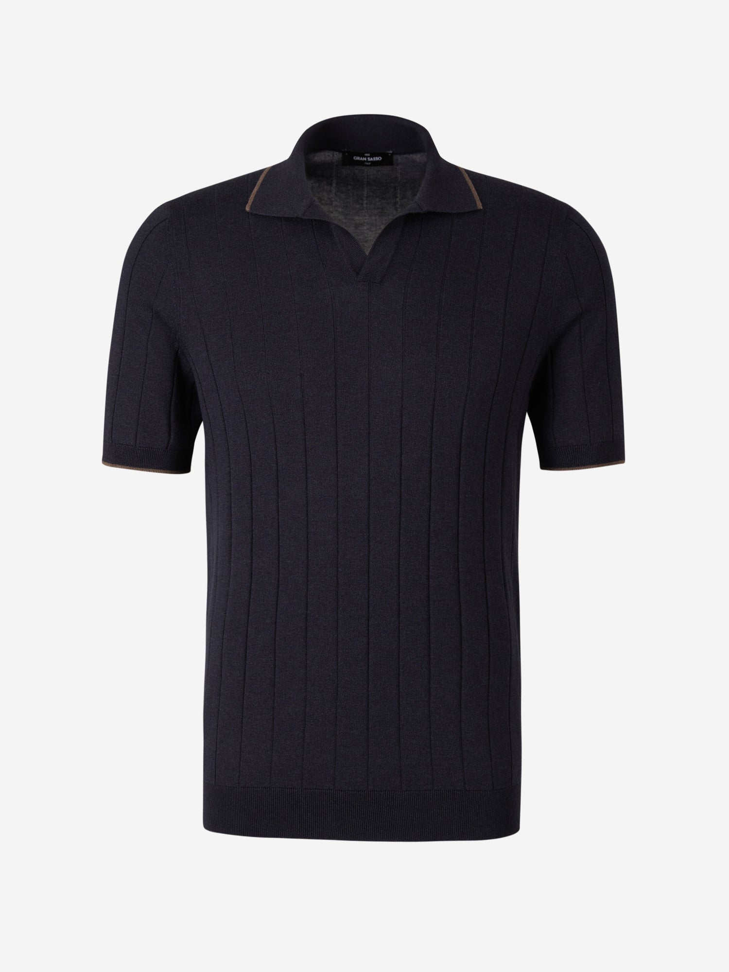 Outlet online Gran Sasso Hombre Polo Punto Seda color Marrón sku 552-001319 02 - Foto 1