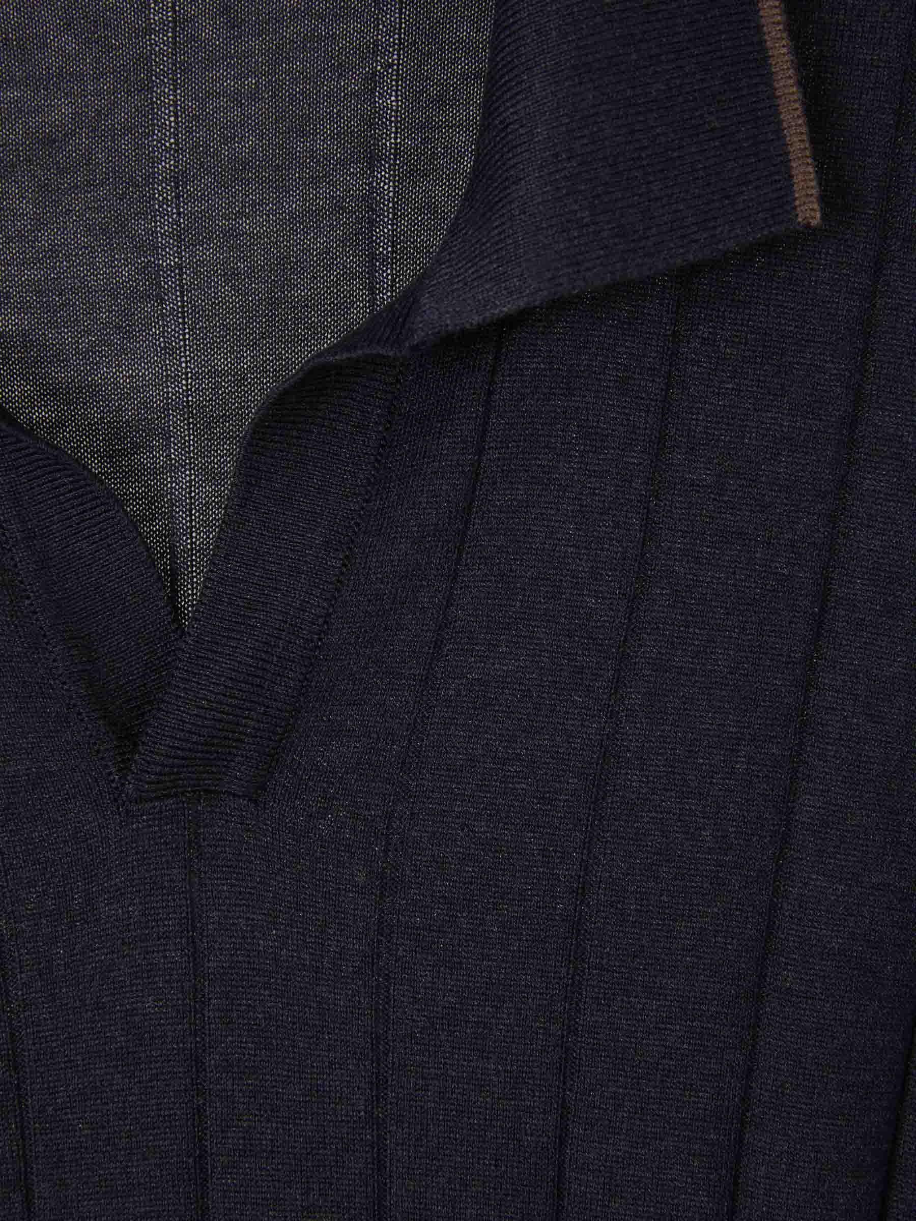 Outlet online Gran Sasso Hombre Polo Punto Seda color Marrón sku 552-001319 02 - Foto 3