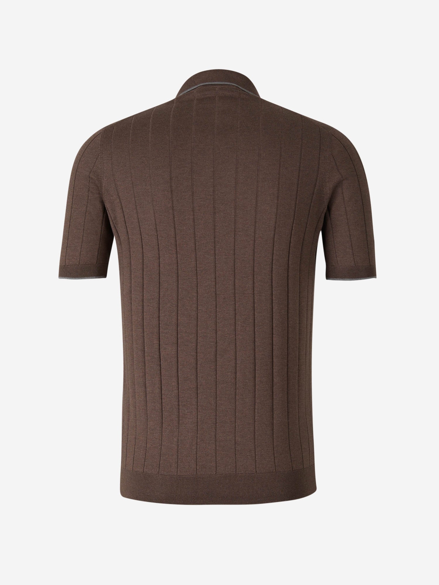 Outlet online Gran Sasso Hombre Polo Punto Seda color Marrón sku 552-001319 02 - Foto 6