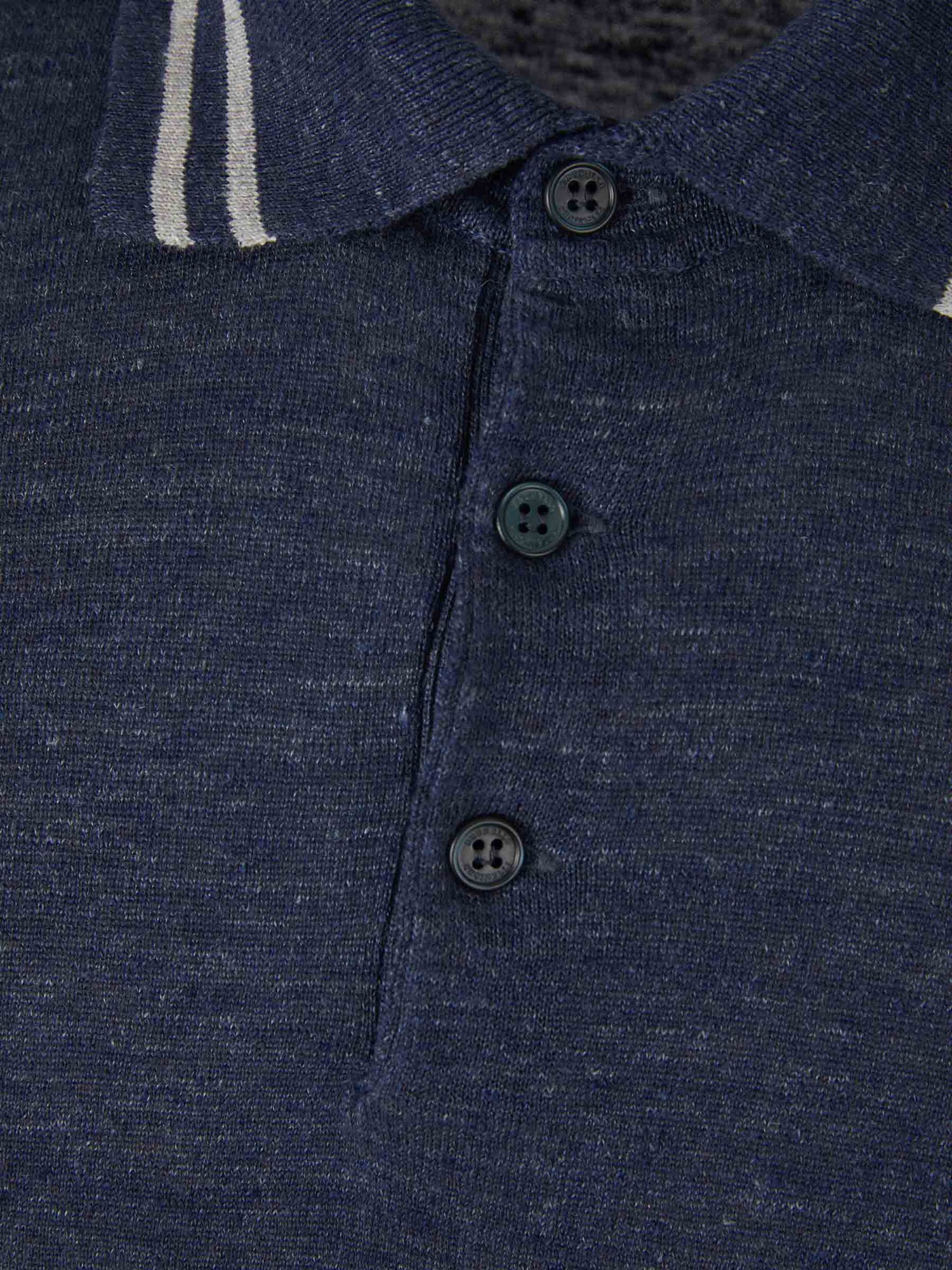 Brunello Cucinelli Polo Punto Jaspeado color Azul Noche sku 552-001338 01 - Foto 3