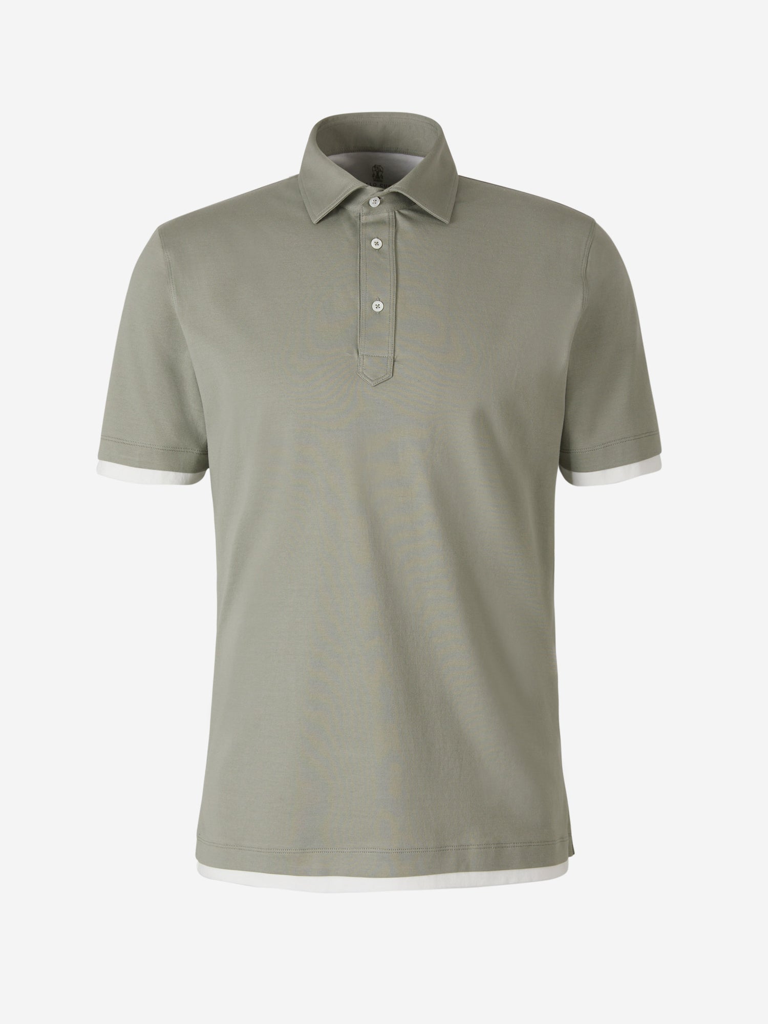Brunello Cucinelli Polo Ribetes Contraste color Verde Militar sku 552-001342 01 - Foto 1