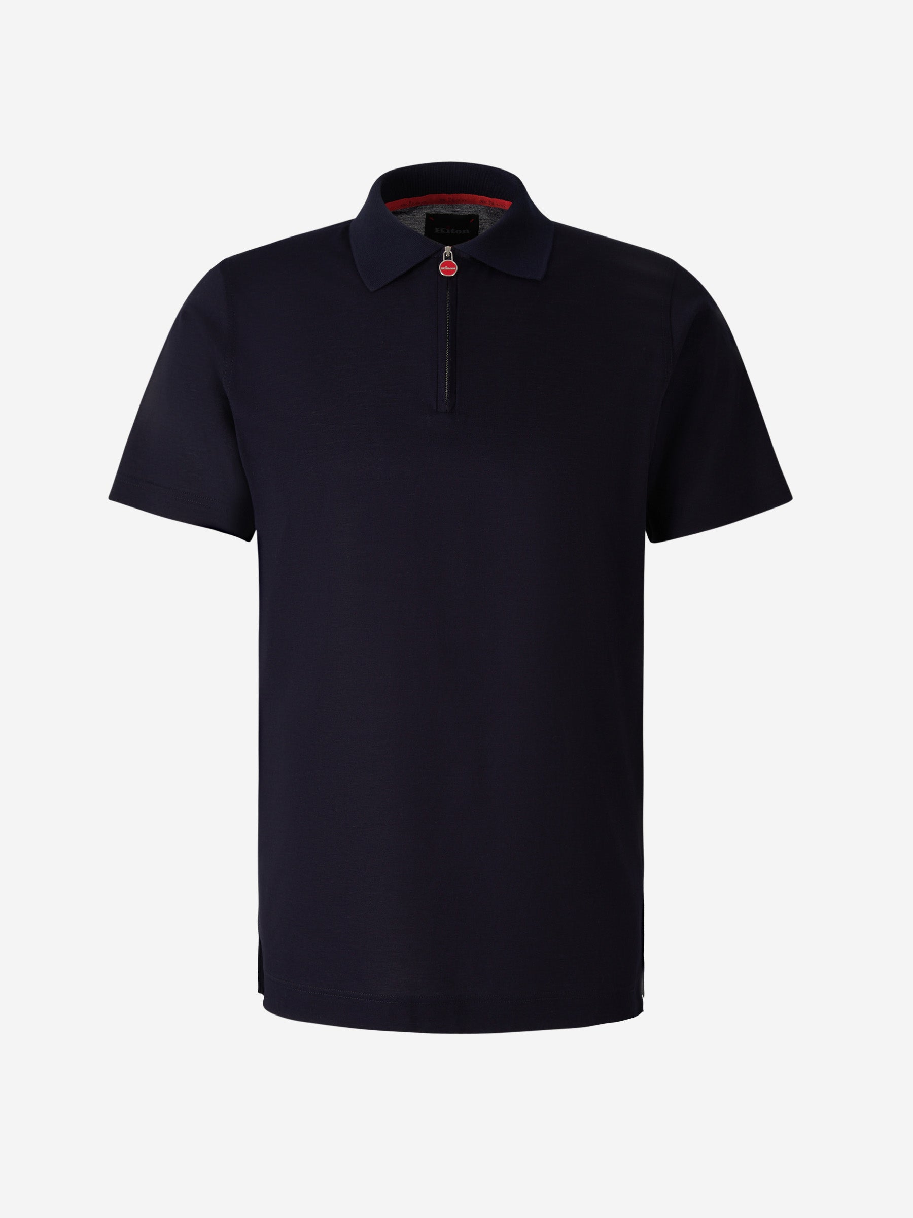 Outlet online Kiton Hombre Polo Algodón Cremallera color Azul Marino sku 552-001351 01 - Foto 1