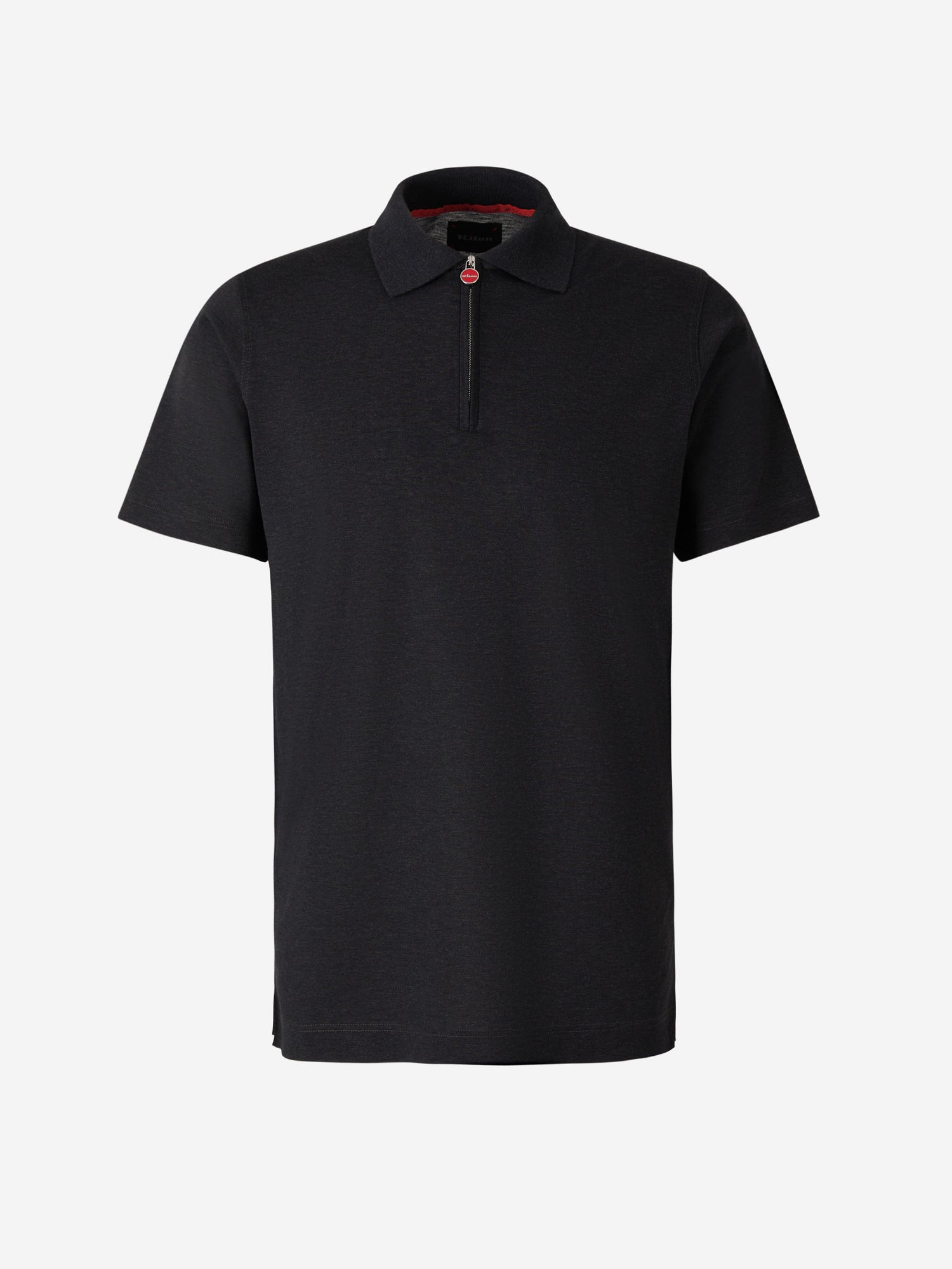 Kiton Polo Algodón Cremallera color Gris Oscuro sku 552-001352 01 - Foto 1
