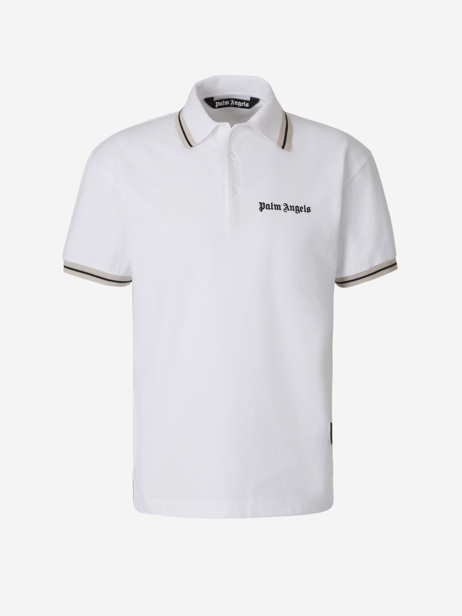 Palm Angels Polo Piqué Logo color Negro sku 552-001378 02 - Foto 1