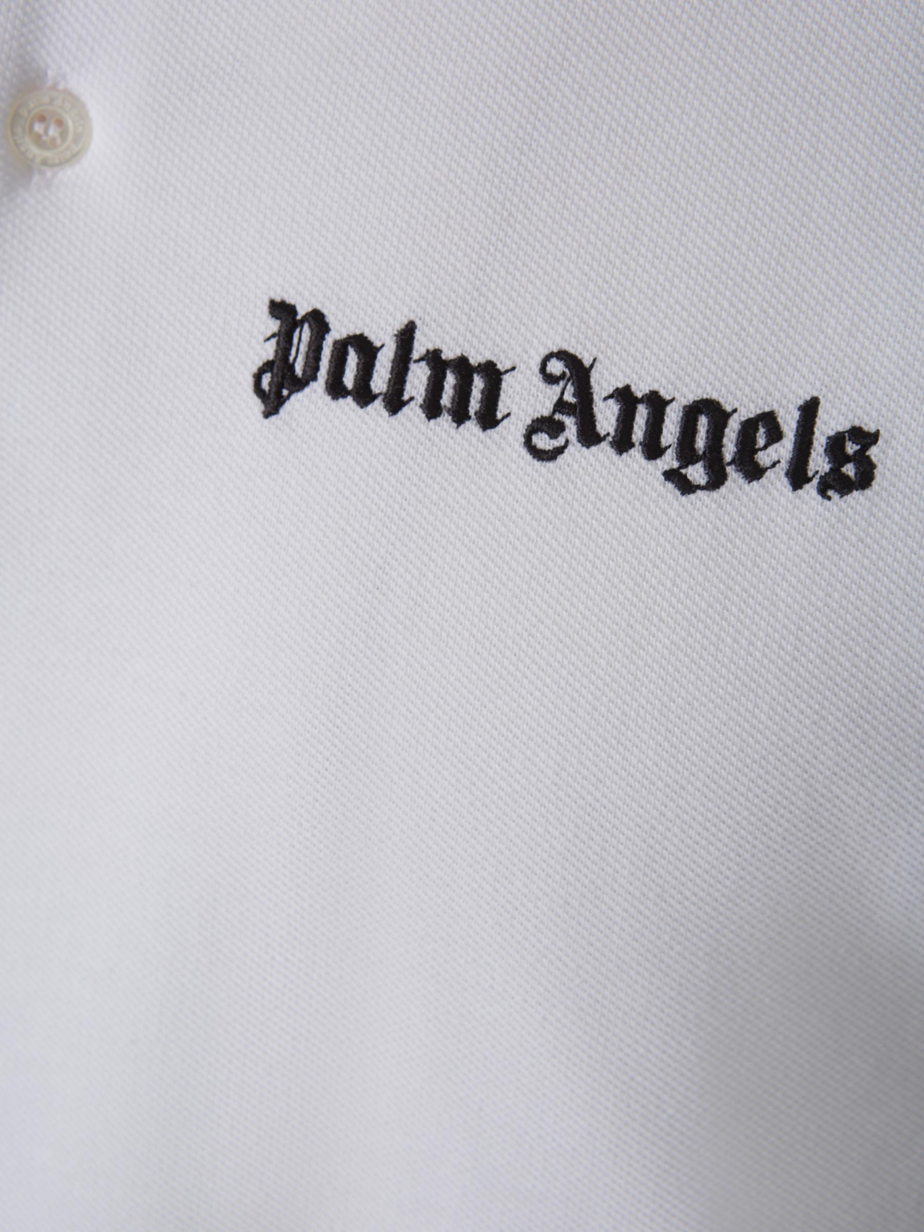 Palm Angels Polo Piqué Logo color Negro sku 552-001378 02 - Foto 4