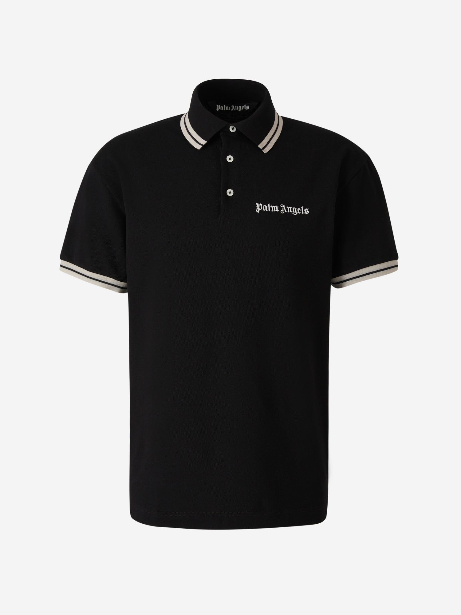 Palm Angels Polo Piqué Logo color Negro sku 552-001378 02 - Foto 5