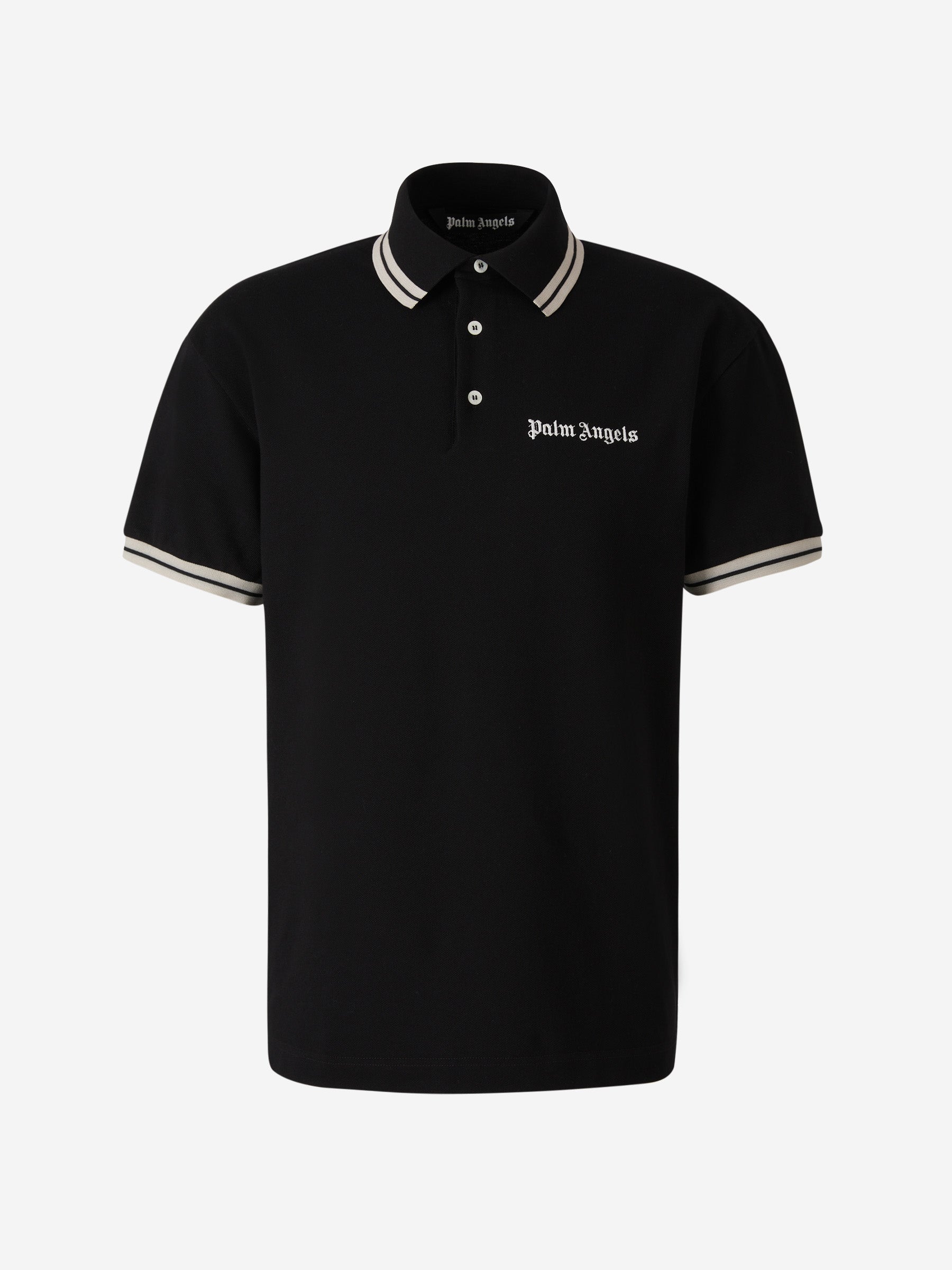 Palm Angels Polo Piqué Logo color Negro sku 552-001378 02 - Foto 5