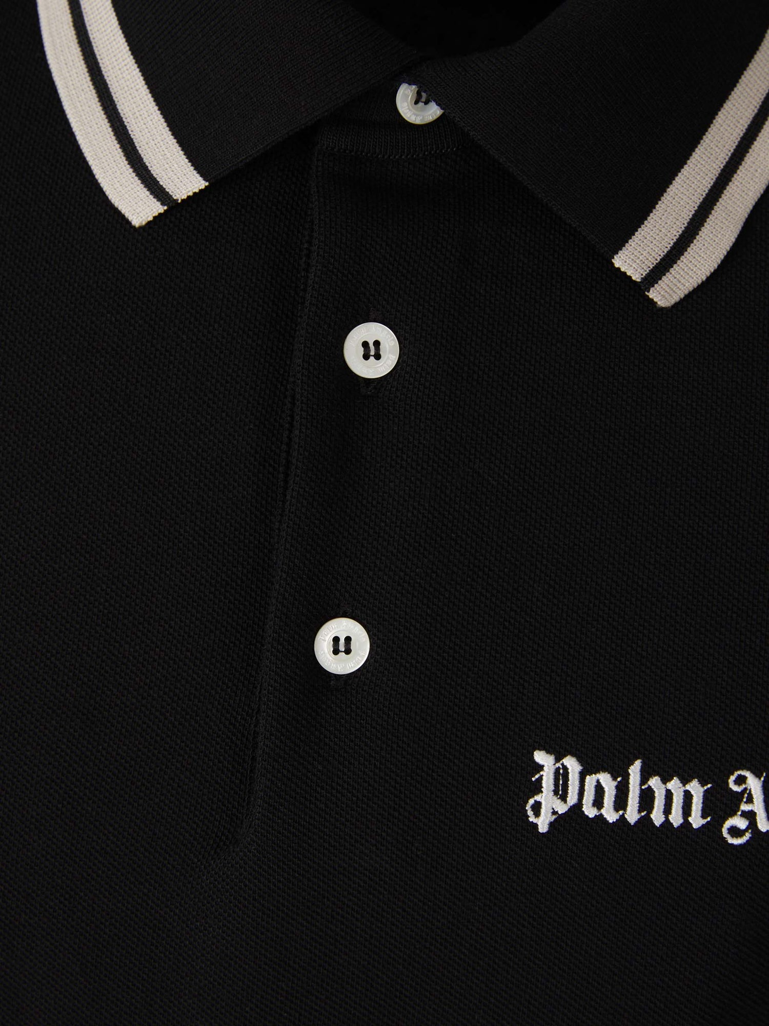 Palm Angels Polo Piqué Logo color Negro sku 552-001378 02 - Foto 7