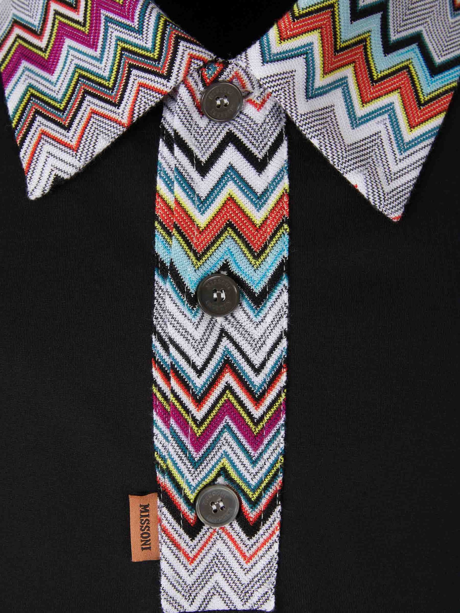 Outlet online Missoni Hombre Polo Detalle Zig Zag color Negro sku 552-001383 00 - Foto 3