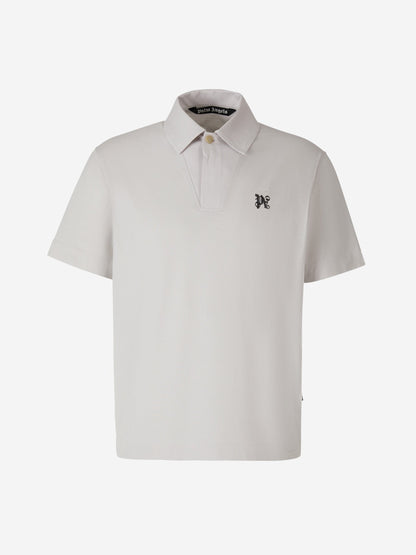 Outlet online Palm Angels Hombre Polo Punto Monograma color Blanco sku 552-001398 01 - Foto 1