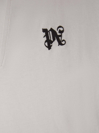 Outlet online Palm Angels Hombre Polo Punto Monograma color Blanco sku 552-001398 01 - Foto 4