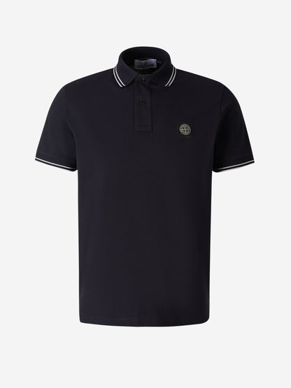 Outlet online Stone Island Hombre Polo Piqué Detalle Rayas color Negro sku 552-001406 02 - Foto 1