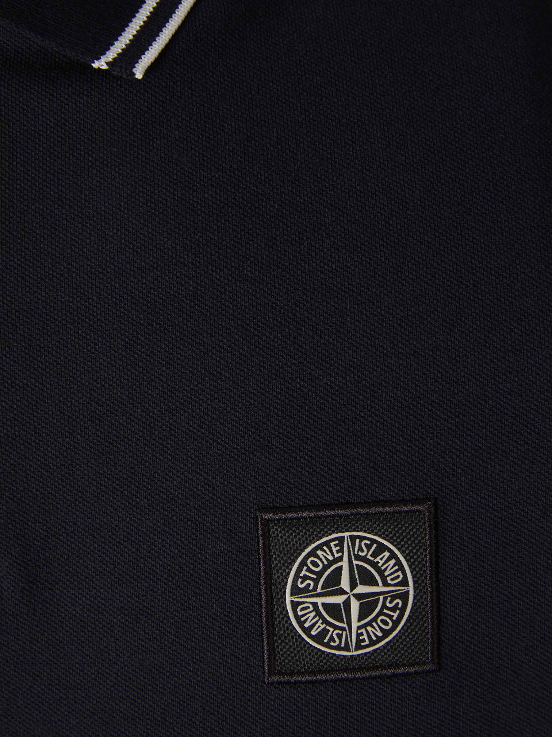 Outlet online Stone Island Hombre Polo Piqué Detalle Rayas color Negro sku 552-001406 02 - Foto 4