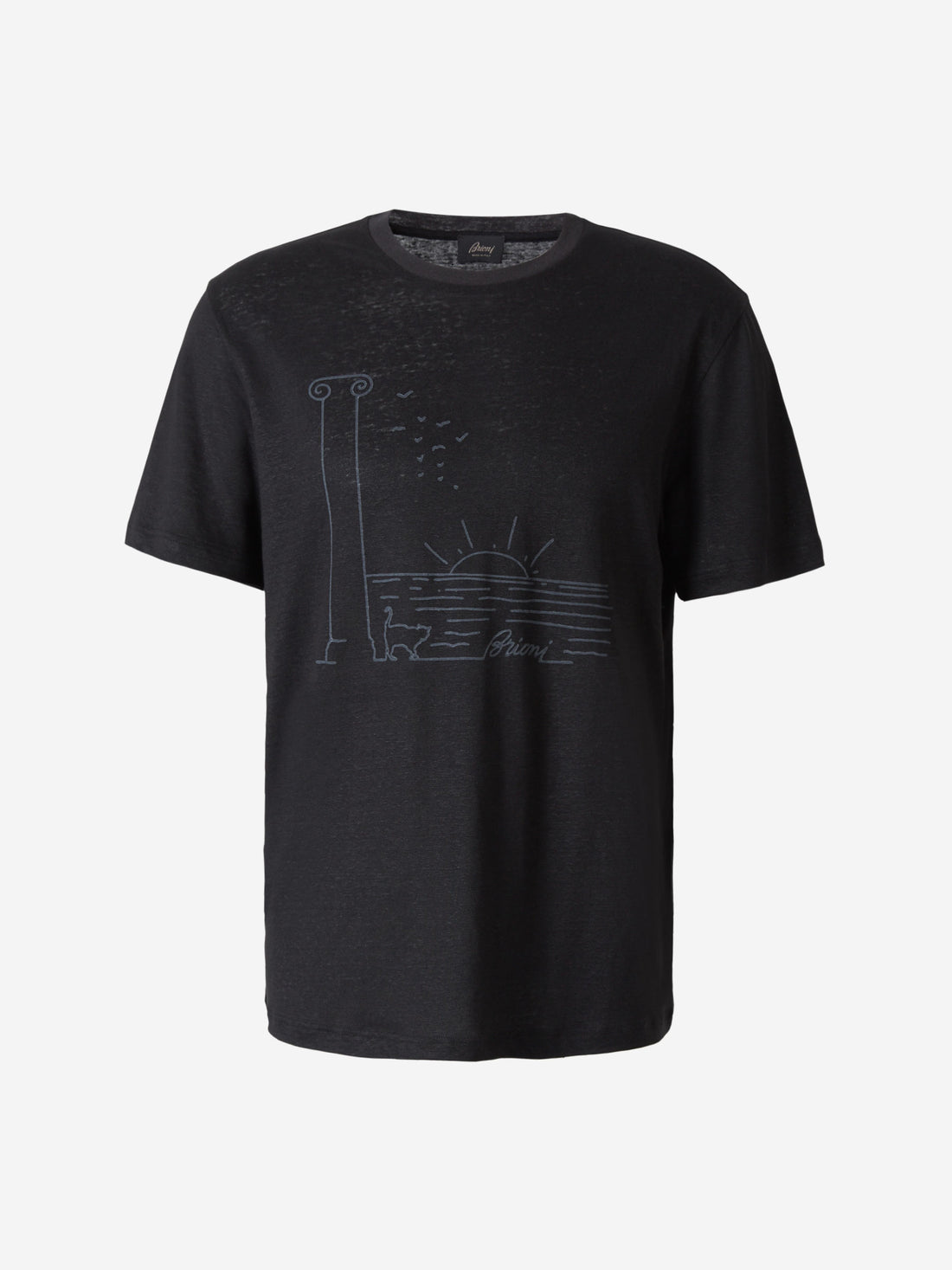 Brioni Camiseta Logo Estampado color Negro sku 553-002427 01 - Foto 1