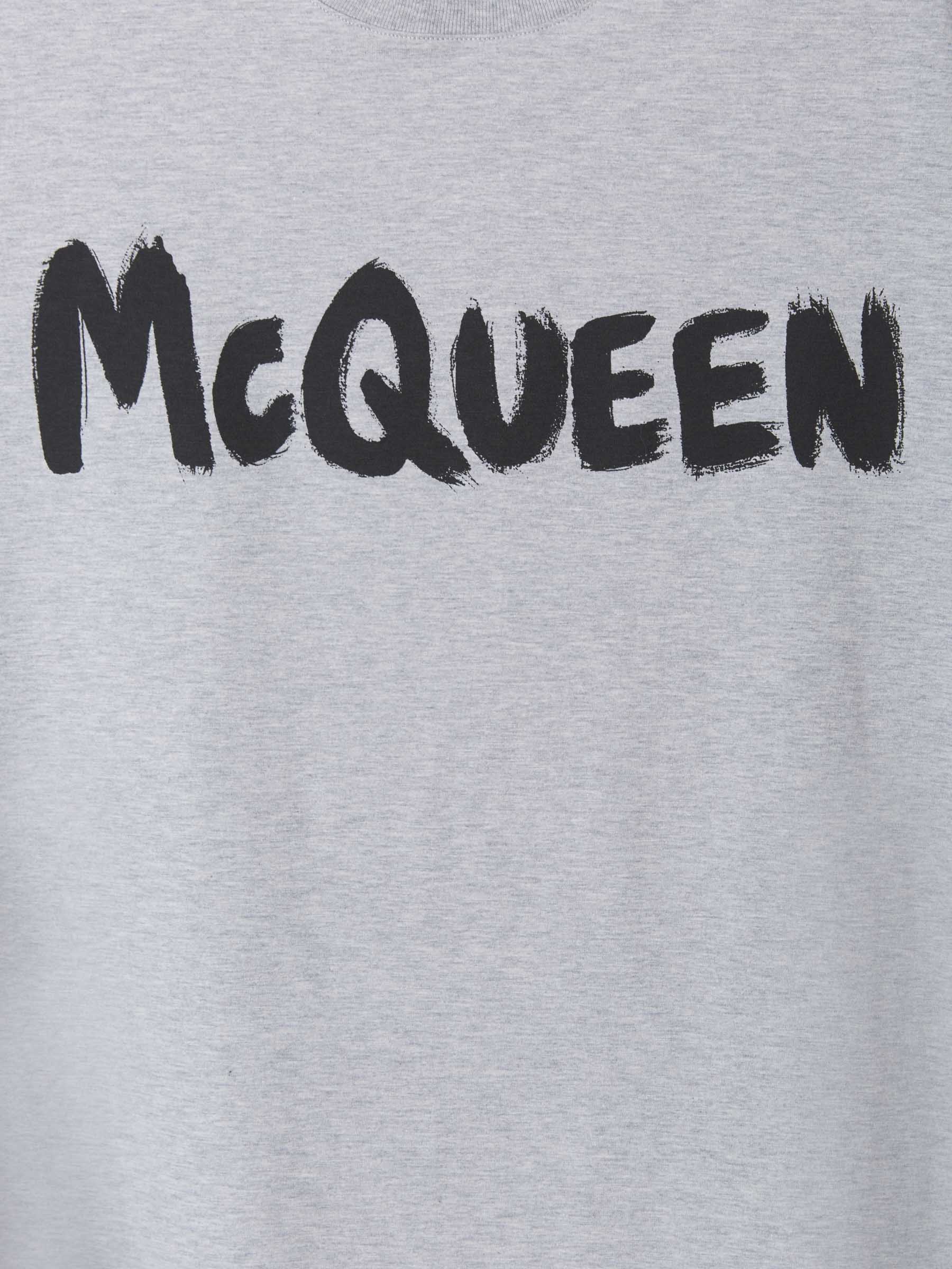 Alexander McQueen Camiseta Logo Estampado color Gris Claro sku 553-002656 03 - Foto 4