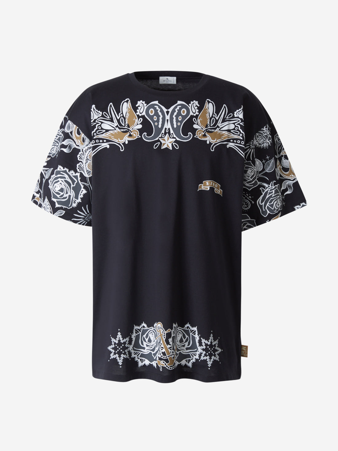 Etro Camiseta Tattoo Paisley color Negro sku 553-002789 01 - Foto 1