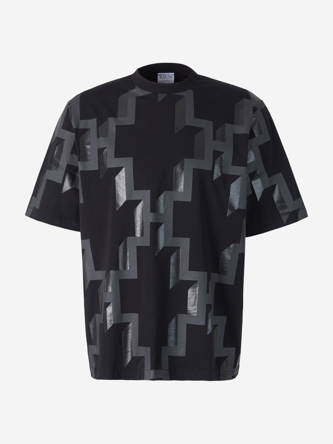 Marcelo Burlon Camiseta Cross Over color Negro sku 553-002840 01 - Foto 1