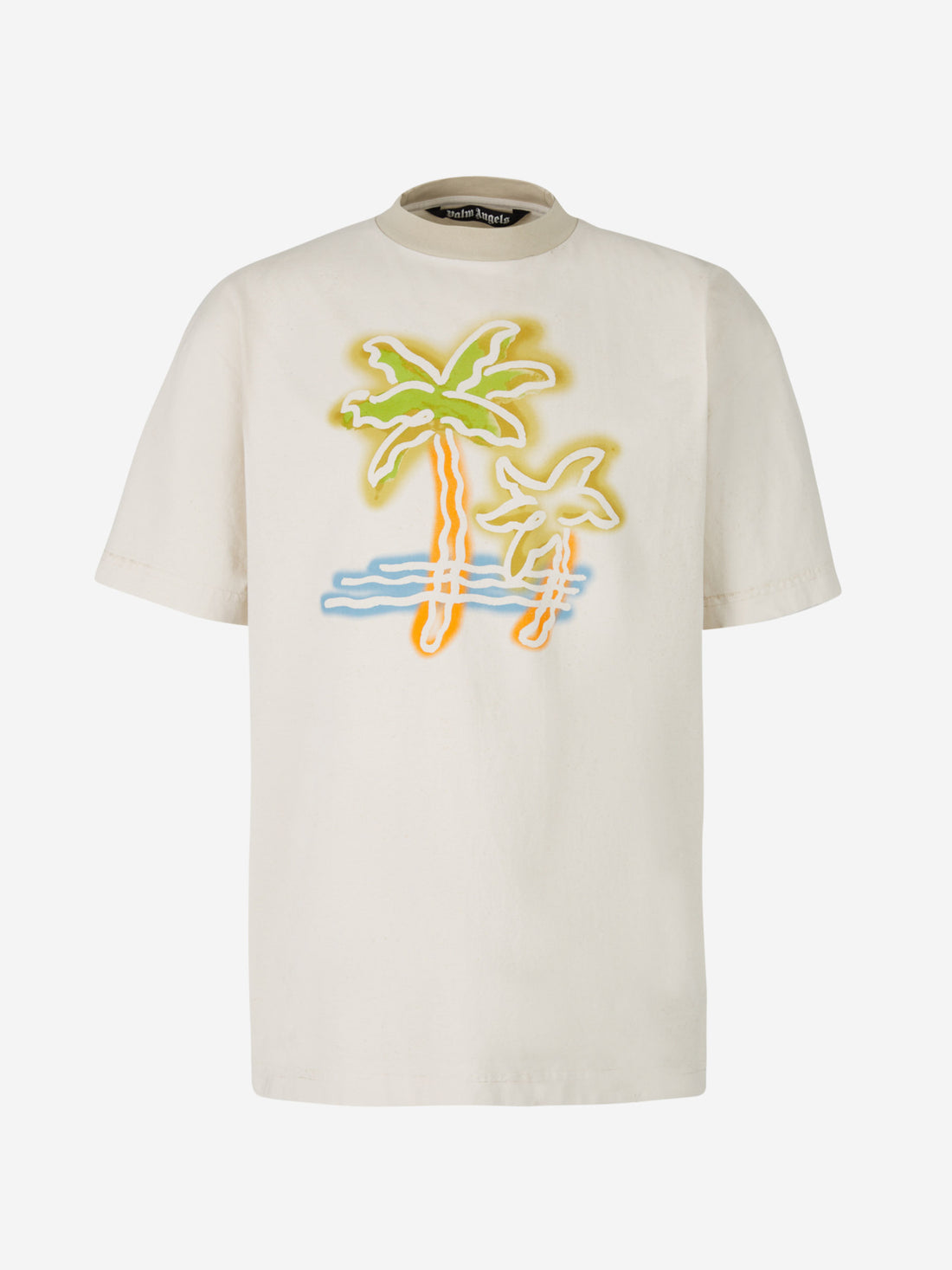 Palm Angels Camiseta Palmera Neón color Beis sku 553-002953 01 - Foto 1