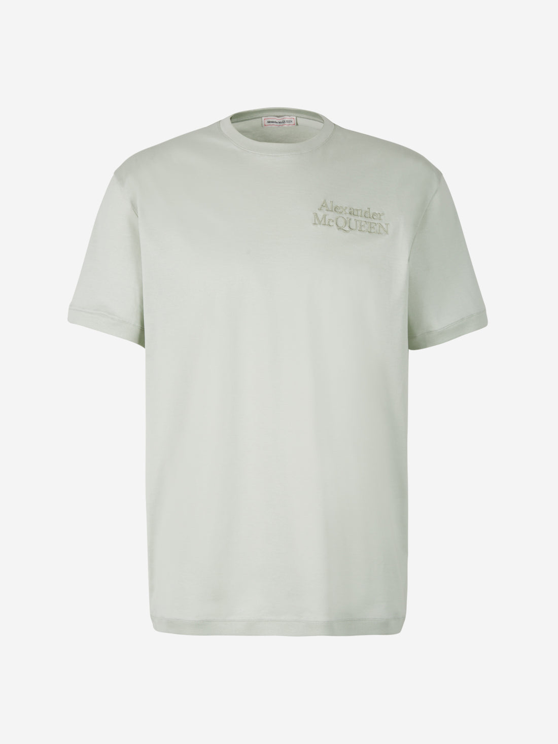 Alexander McQueen Camiseta Logo Algodón color Verde Menta sku 553-002968 01 - Foto 1