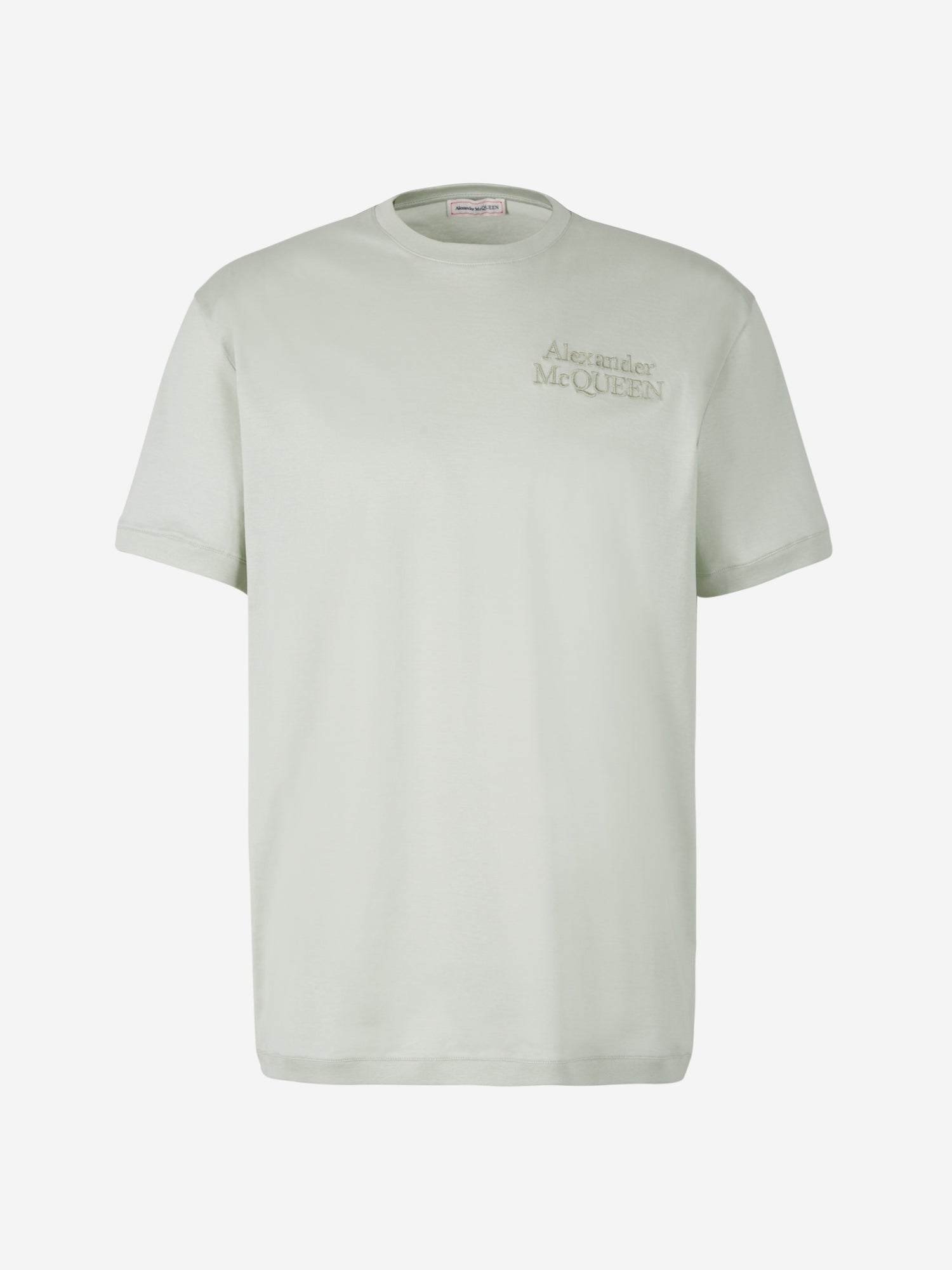 Alexander McQueen Camiseta Logo Algodón color Verde Menta sku 553-002968 01 - Foto 1