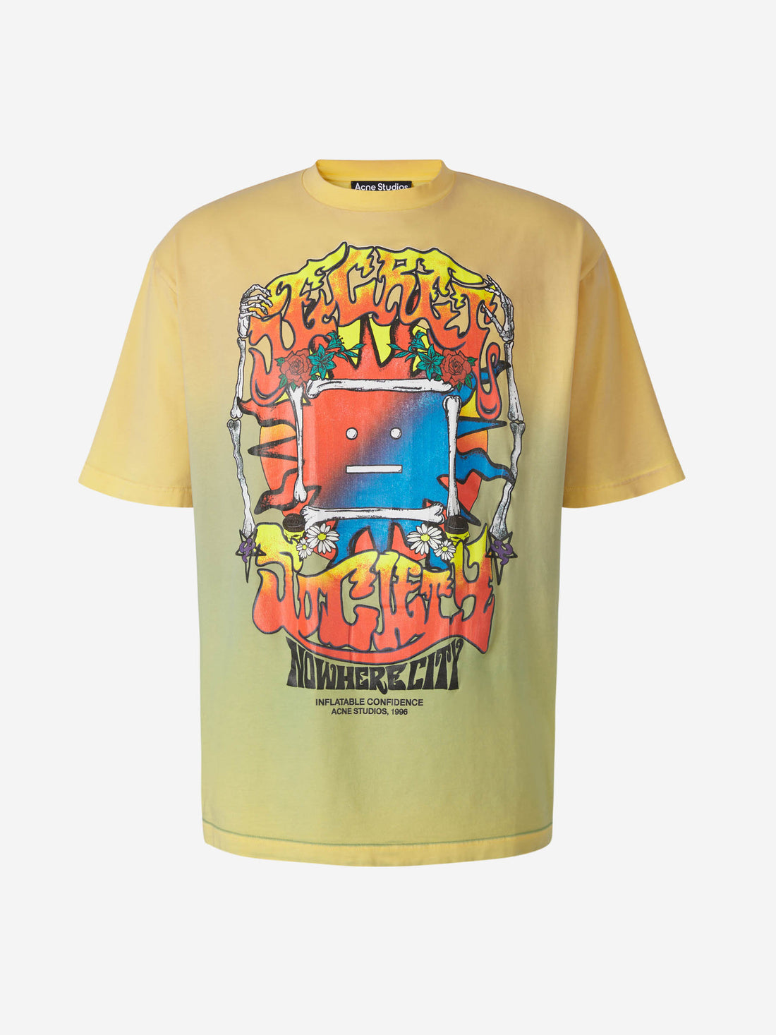 Acne Studios Face Camiseta Serigrafiada color Mostaza sku 553-003037 01 - Foto 1