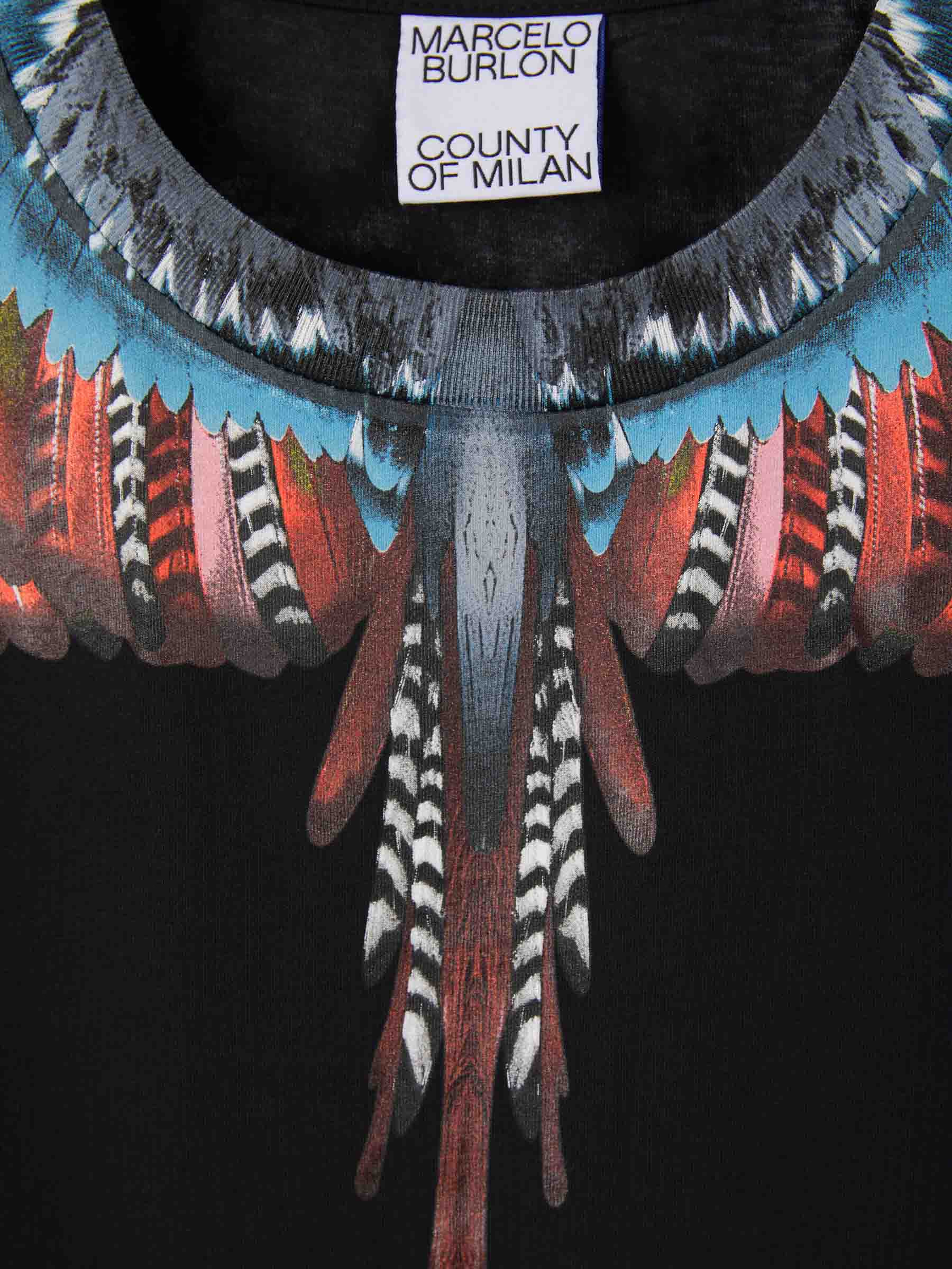Marcelo Burlon Camiseta Alas Algodón color Negro sku 553-003151 02 - Foto 6