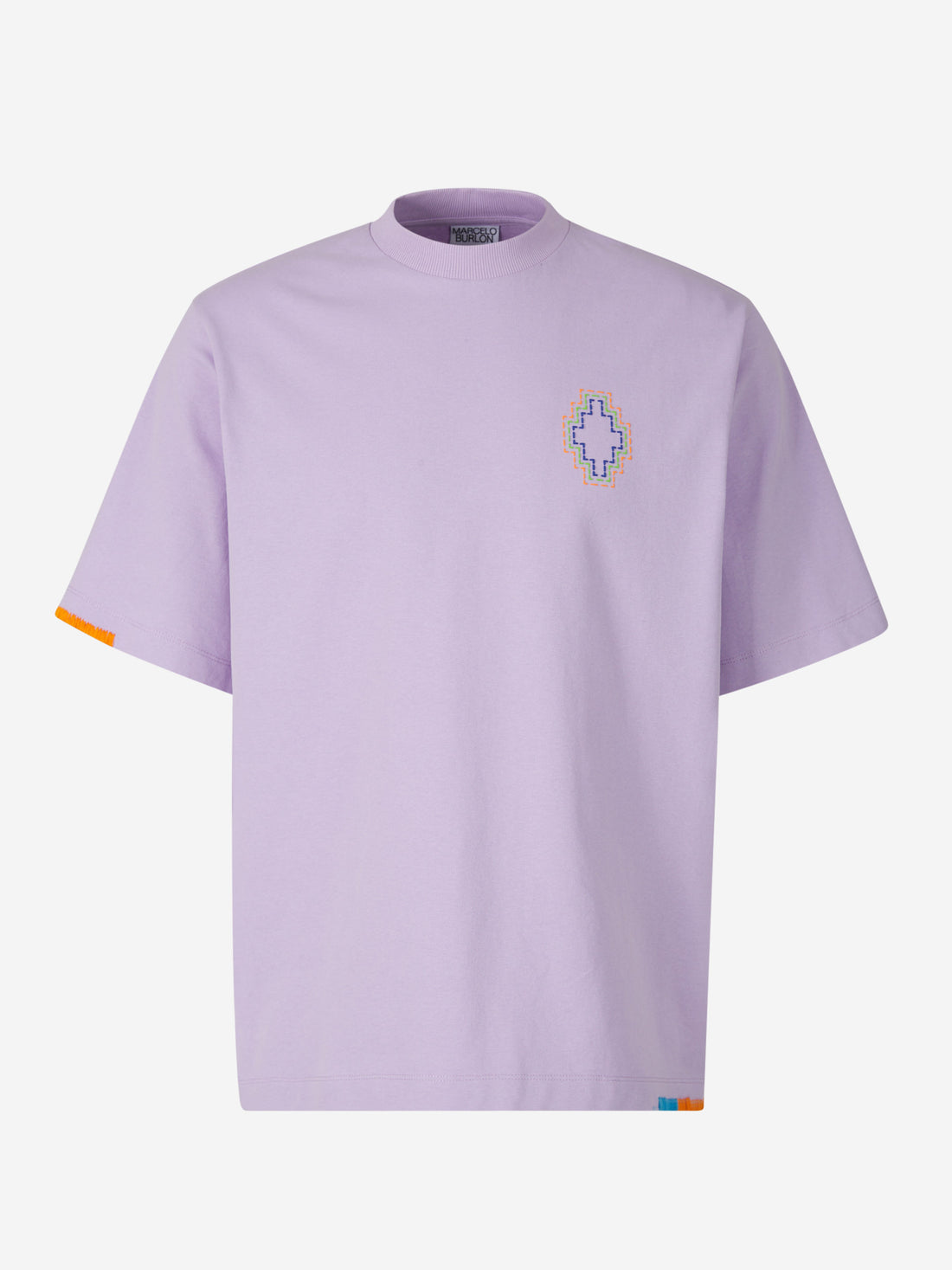 Marcelo Burlon Camiseta Logo Bordado color Lila sku 553-003154 02 - Foto 1