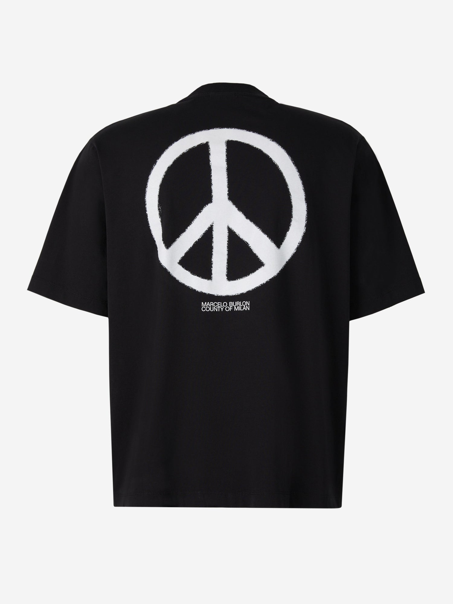 Marcelo Burlon Camiseta Logo Peace color Negro sku 553-003155 02 - Foto 7