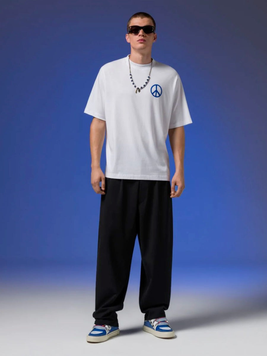 Marcelo Burlon Camiseta Logo Peace color Negro sku 553-003155 02 - Foto 5