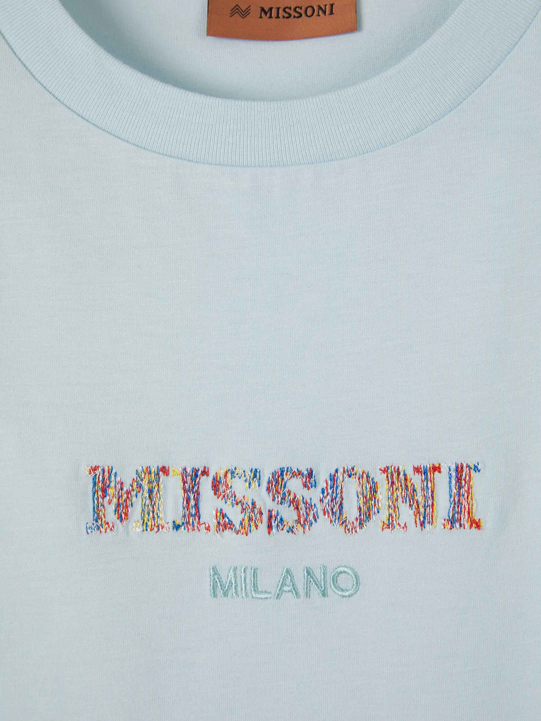 Missoni Camiseta Logo Multicolor color Azul Cielo sku 553-003174 00 - Foto 3