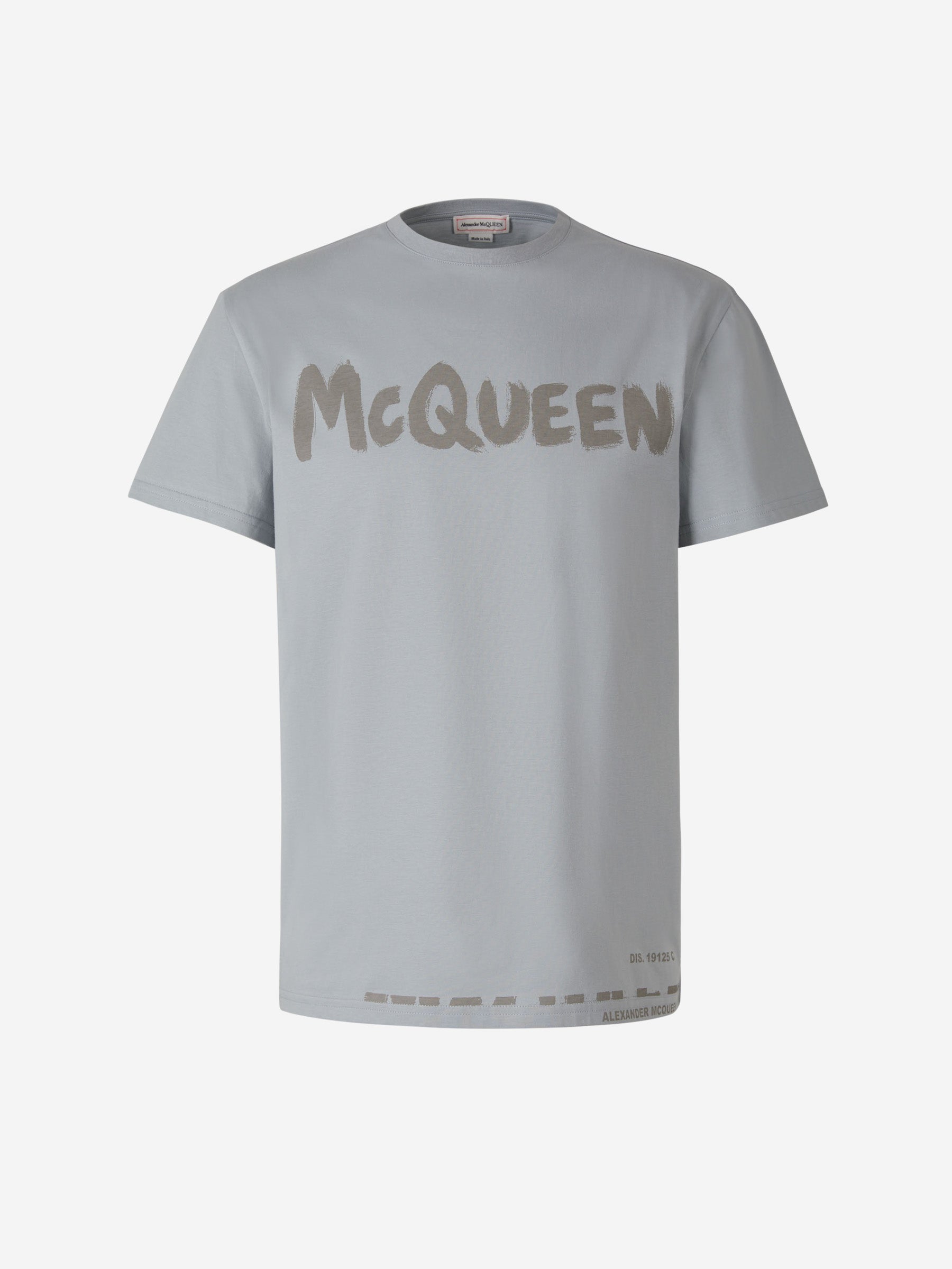 Alexander McQueen Camiseta Logo Graffiti color Gris Claro sku 553-003181 02 - Foto 1