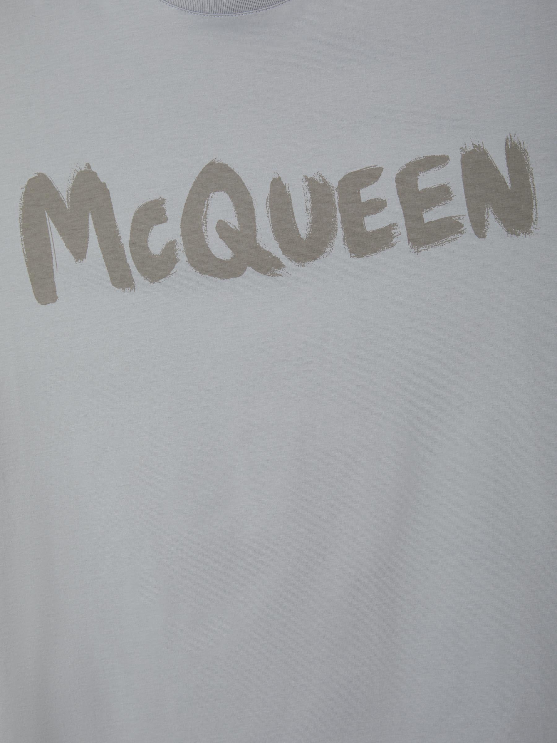 Alexander McQueen Camiseta Logo Graffiti color Gris Claro sku 553-003181 02 - Foto 4