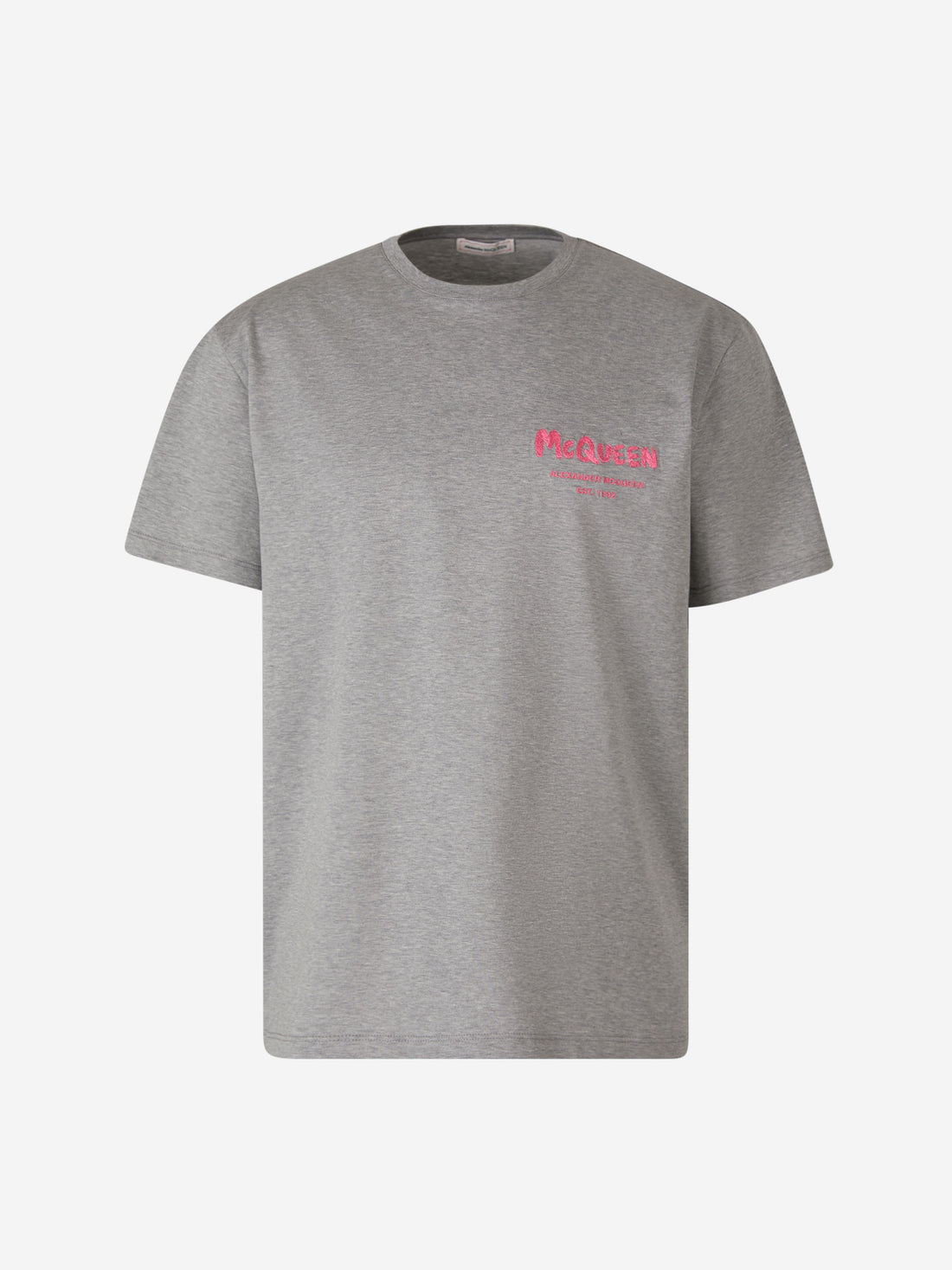 Alexander McQueen Camiseta Logo Bordado color Rosa sku 553-003190 02 - Foto 1