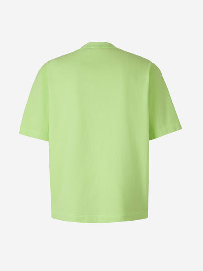 Acne Studios Camiseta Logo Algodón color Verde Lima sku 553-003224 02 - Foto 2