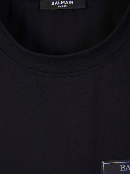 Balmain Camiseta Parche Logo color Negro sku 553-003234 00 - Foto 3