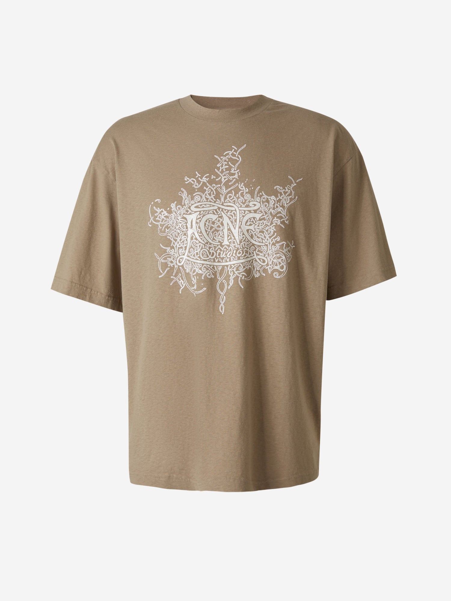 Acne Studios Camiseta Efecto Brillante color Beis sku 553-003242 01 - Foto 1