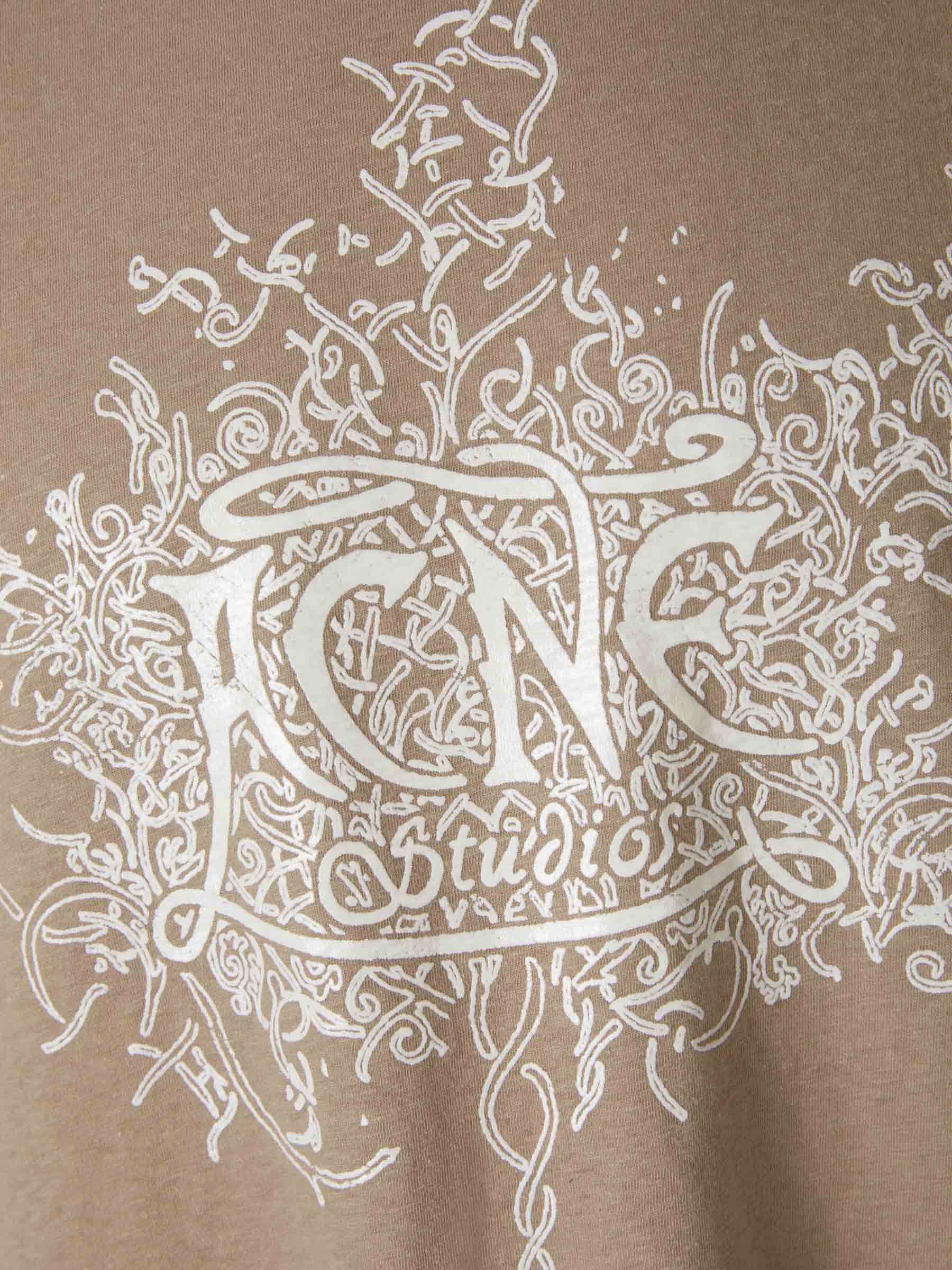 Acne Studios Camiseta Efecto Brillante color Beis sku 553-003242 01 - Foto 4