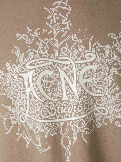 Acne Studios Camiseta Efecto Brillante color Beis sku 553-003242 01 - Foto 4