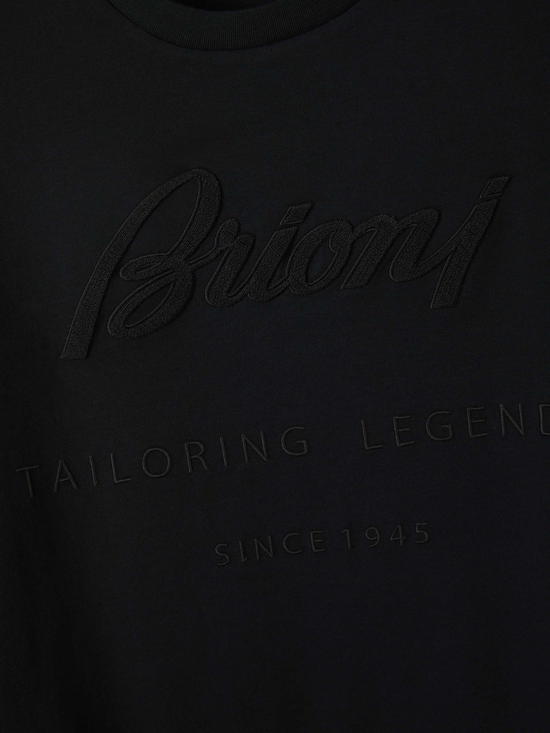 Brioni Camiseta Logo Relieve color Negro sku 553-003255 01 - Foto 4